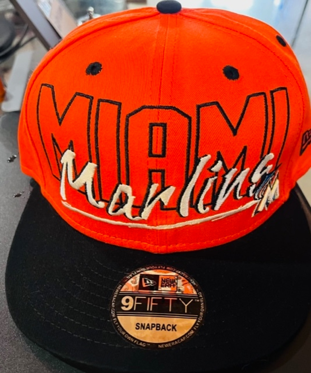 Miami Marlins MLB Team Logo Adjustable Fit Team Hat