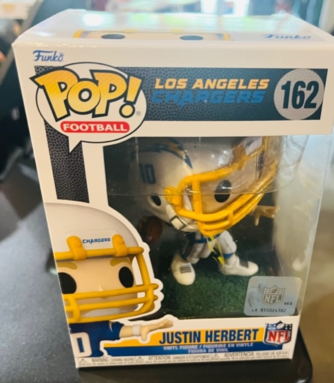 Funko Pop! Football Justin Herbert #162 NFL LA Los Angeles Chargers Qu –  Mustang Comics