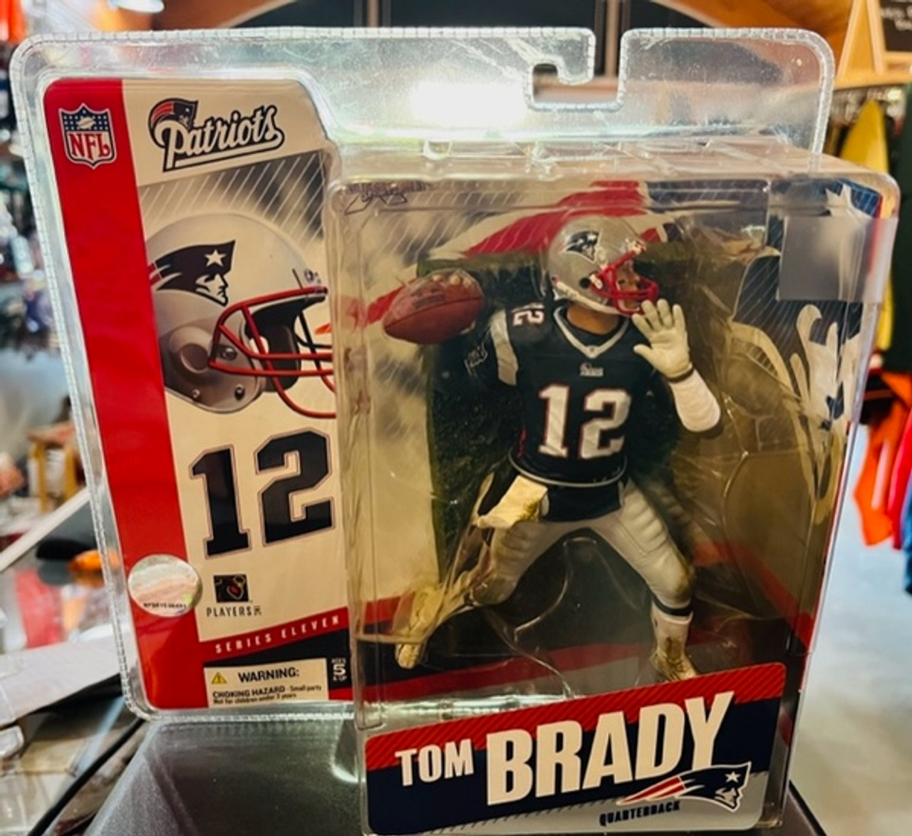 NEW ENGLAND PATRIOT'S TOM BRADY Rare Silver Jersey Variant McFarlane NFL 3  Mini