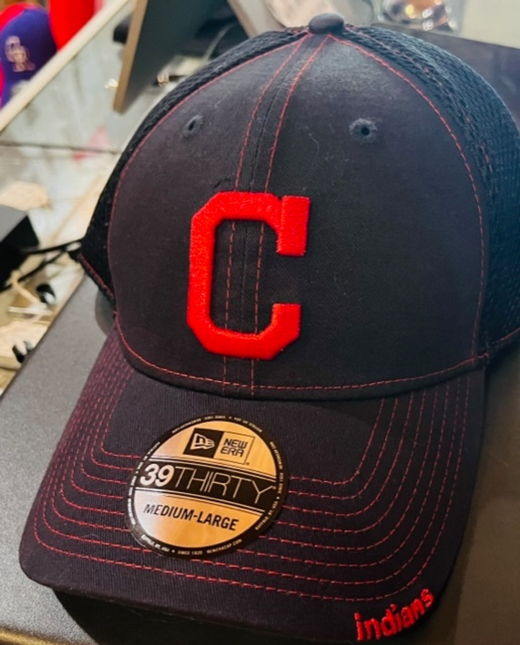 New Era Cleveland Indians Neo 39THIRTY Fitted Hat - Navy