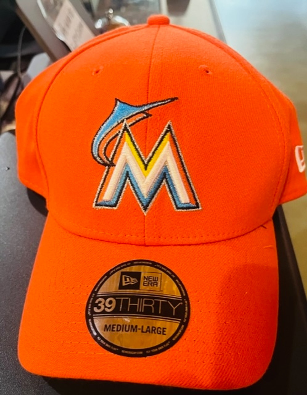 Miami Marlins New Era Team Neo 39THIRTY Flex Hat - Black