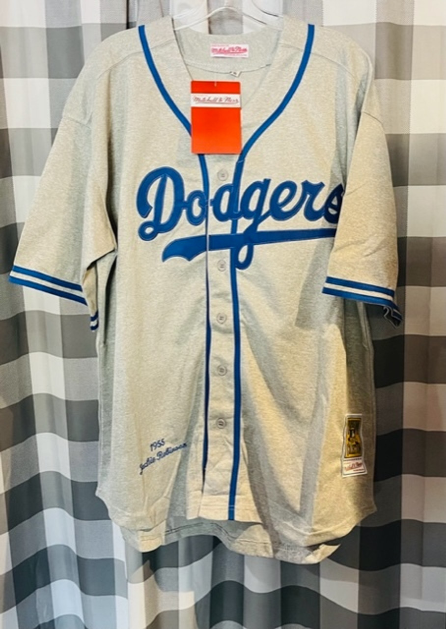 Authentic Jackie Robinson Brooklyn Dodgers Home 1955 Jersey - Shop