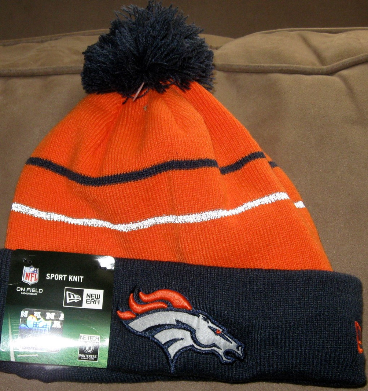 Denver Broncos NFL New Era Authentic Knit Hat New