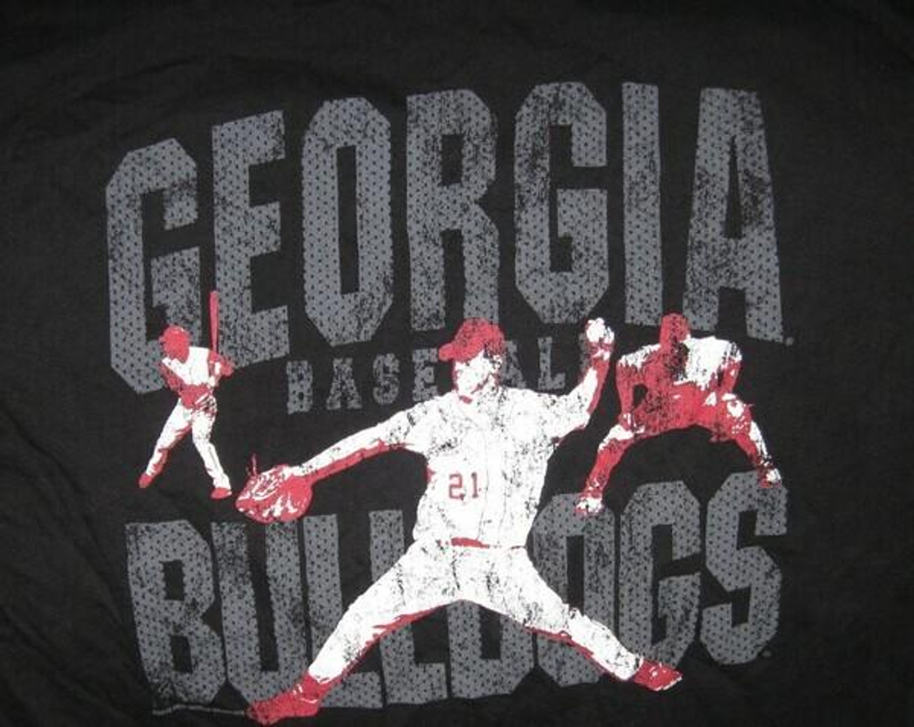 Georgia Bulldogs : Throwback Baseball Shirt 