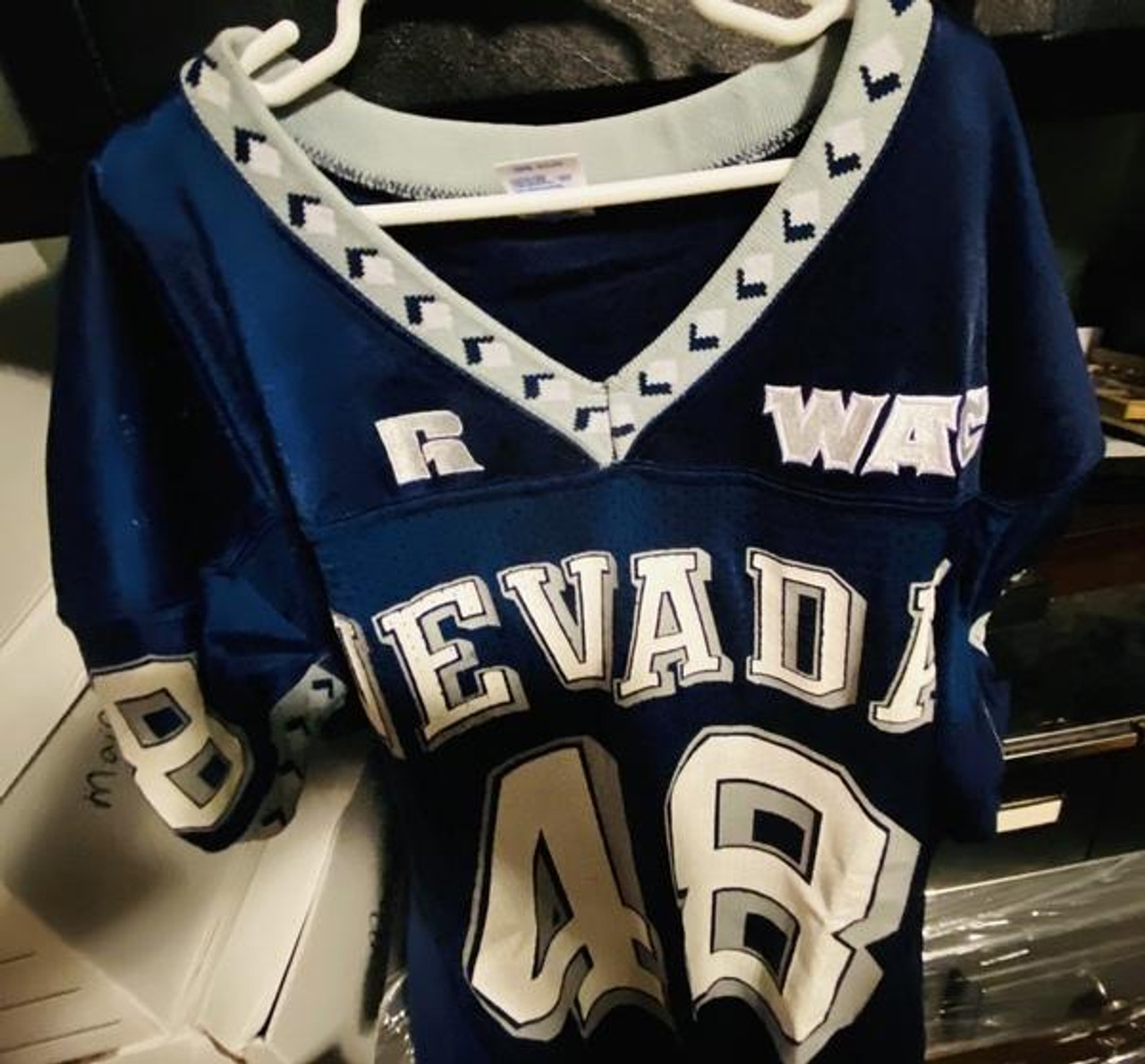 Game Worn Used Nevada Wolfpack Baseball Jersey Nike Size 46 #4