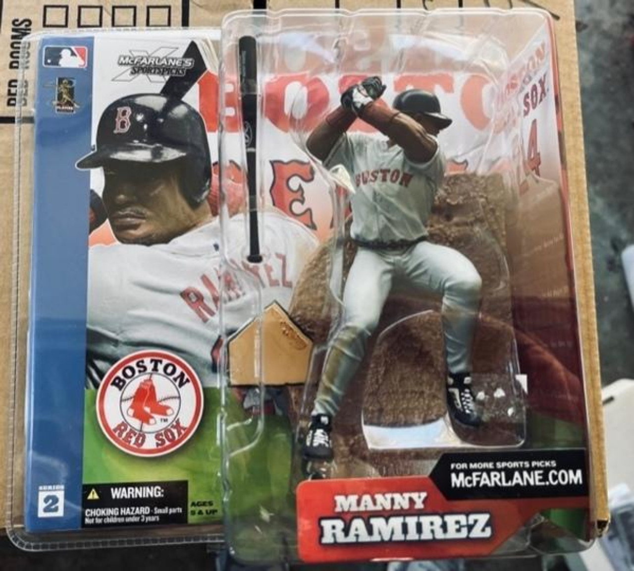 24 MANNY RAMIREZ Boston Red Sox MLB OF Grey Throwback Jersey