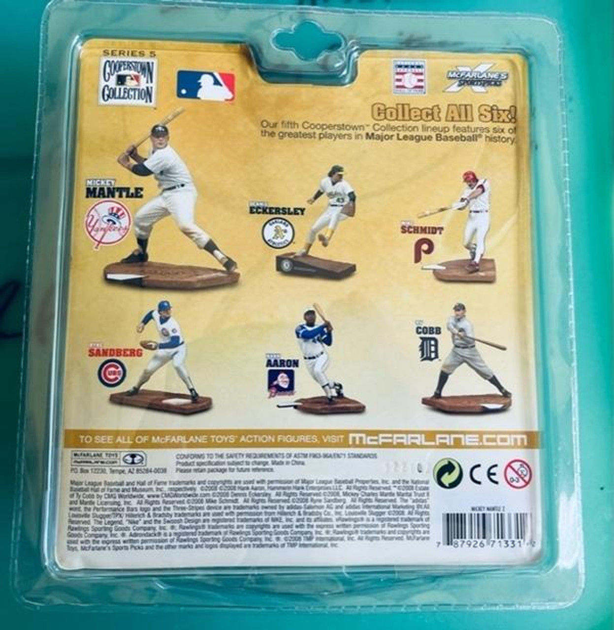New York Yankees Mickey Mantle McFarlane MLB Cooperstown Collection Series  5 Figure