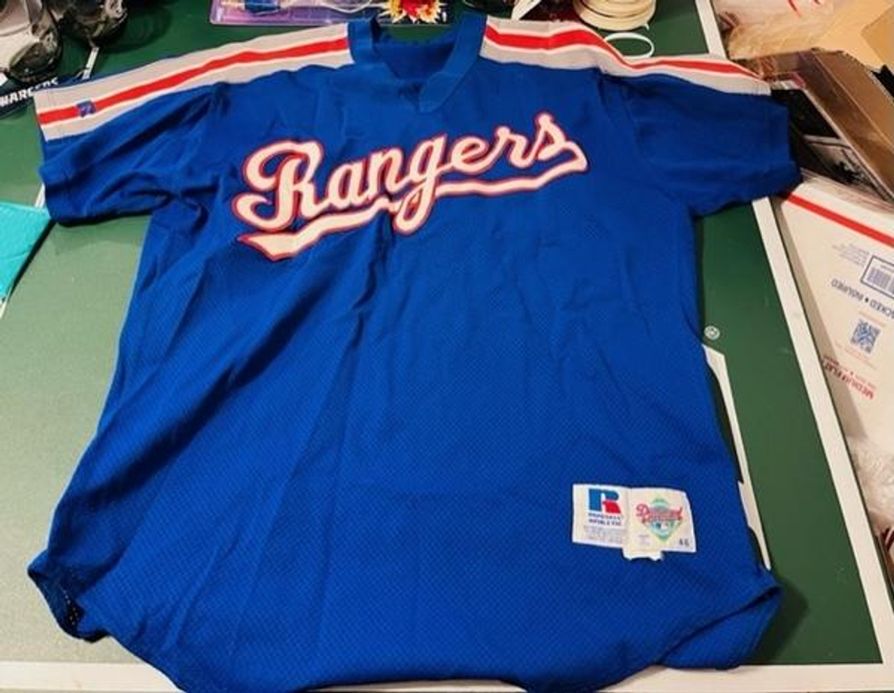 Texas Rangers MLB Vintage Game Worn BP Team Jersey