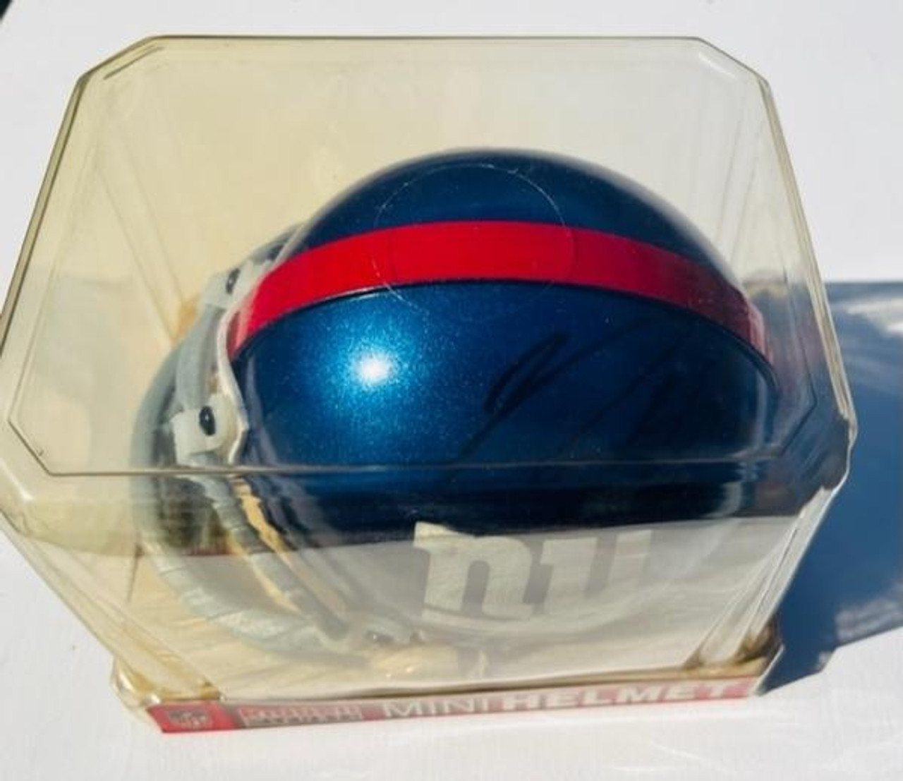 New York Giants NFL Rodney Hampton Autographed Mini Helmet