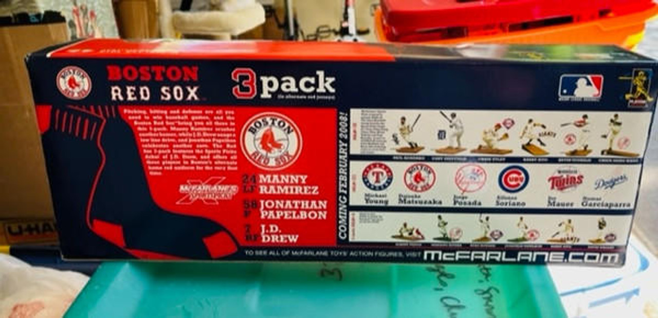 Boston Red Sox MLB McFarlane Ramirez Papelbon Drew Figures 3-Pack