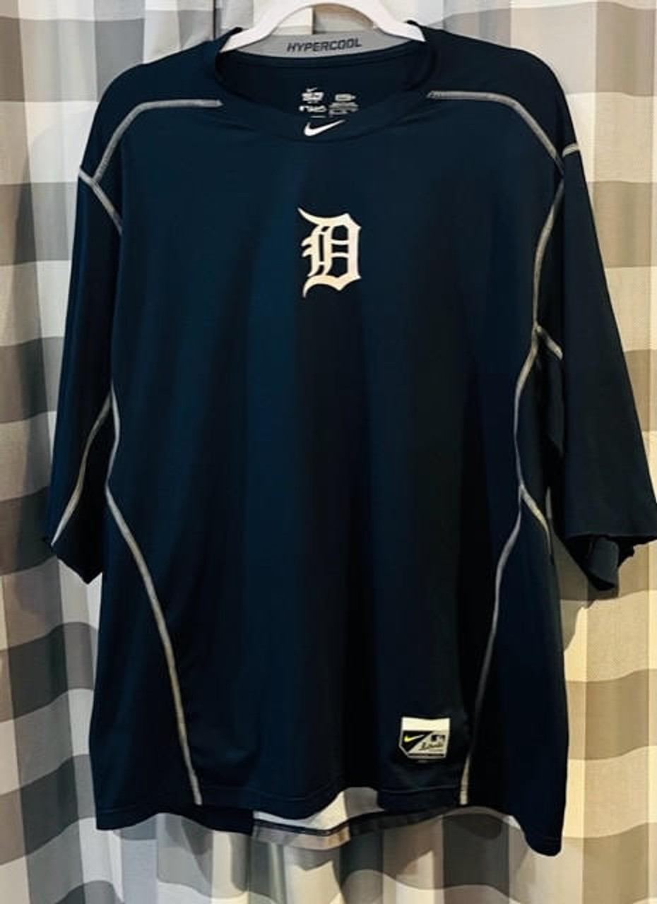 Detroit Tigers MLB Nike Hypercool Pro Combat Team Worn Shirt