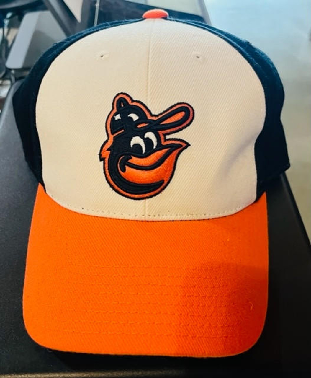 Baltimore Orioles BALTIMORE SCRIPT Black-White Fitted Hat