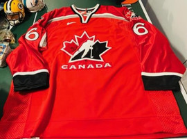 Team Canada 1999 IIHF Game Worn Jersey Sean ODonnell Autographed Nike