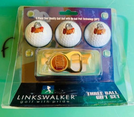 Minnesota Duluth Bulldogs NCAA 3 Golf Ball Keychain Bottle Opener Gift Set Linkswalker 847676004471