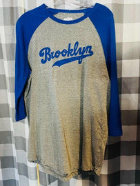 Brooklyn Dodgers MLB Jackie Robinson Majestic Henley Shirt Majestic 