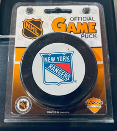 New York Rangers NHL InGlasCo Vintage Official Game Puck InGlasCo 771249960133
