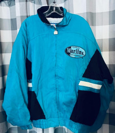 Florida Marlins MLB Logo Athletic Vintage Full Zip Jacket Logo Athletic 