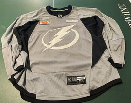 Tampa Bay Lightning Name/Number Team Worn Practice Jersey Reebok Size 56
