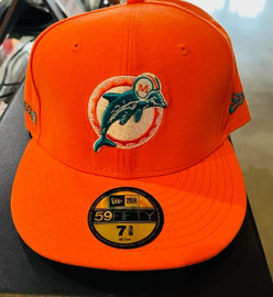 Miami Dolphins NFL New Era 59Fifty Throwback Fitted Hat New Era 400726570038