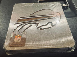 4 Buffalo Bills NFL Stainless Steel Boasters Coasters Set You the Fan NFL 814357012582 4 Buffalo Bills NFL Stainless Steel Boasters Coasters Set You the Fan NFL 814357012582