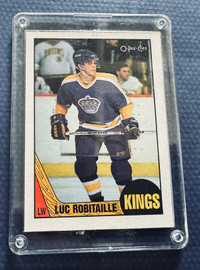 Los Angeles Kings NHL Luc Robitaille O-Pee-Chee 1987 RC Brand New NM-Mint Los Angeles Kings NHL Luc Robitaille O-Pee-Chee 1987 Rookie Card