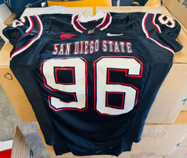San Diego State Aztecs NCAA Nike Football Game Worn Jersey Authentic Nike SDSU Aztecs game worn football jersey San Diego State Aztecs NCAA Nike Football Game Worn Jersey