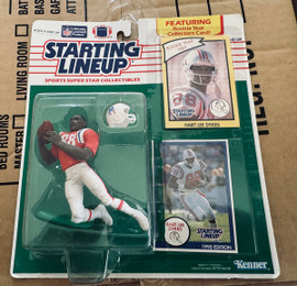 New England Patriots NFL 1990 Hart Lee Dykes SLU Figure Brand New in Original Packaging Vintage New England Patriots NFL 1990 Hart Lee Dykes Starting Lineup Figure