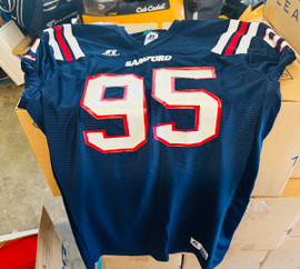 Samford Bulldogs NCAA Russell Athletic Game Worn Jersey Authentic Vintage Game Worn Samford Bulldogs NCAA Russell Athletic Game Worn Football Jersey