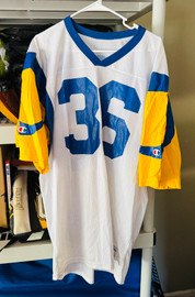 Los Angeles Rams NFL Champion Vintage Jerome Bettis Jersey Adult 48 Champion tagging bottom hem Los Angeles Rams NFL Champion Vintage Jerome Bettis Jersey Los Angeles Rams NFL Champion Vintage Jerome Bettis Jersey Adult 48 Champion tagging bottom hem Los Angeles Rams NFL Champion Vintage Jerome Bettis Jersey