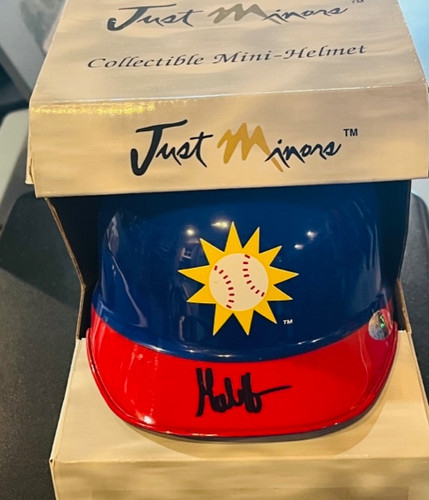 Jacksonville Suns MiLB Gabe Kapler Signed Mini Helmet LOA Just Minors Collectible Helmets 688036640126