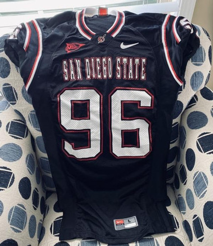 San Diego State Aztecs NCAA Nike Vintage Game Worn Football Jersey Nike #96