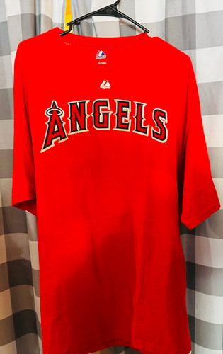 Los Angeles Angels MLB Majestic CJ Wilson Name Number Shirt Majestic 4698867412386
