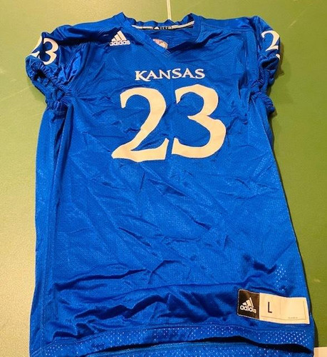 Kansas Jayhawks NCAA Adidas Game Cut Sewn Name Number Jersey Adidas