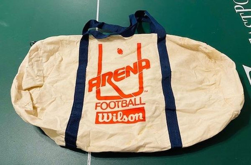 Vintage Arena Football Wilson Authentic Team Used Canvas Equipment Bag Wilson