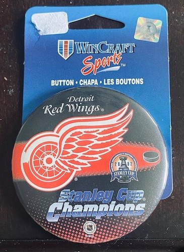 Detroit Red Wings NHL 1997 Stanley Cup Champions Button New WinCraft 032085071002