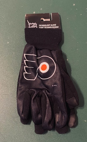 Philadelphia Flyers NHL Team Logo Technology Gloves One Size Fits All Brand New with Tags
