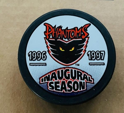 Philadelphia Phantoms AHL Inaugural Season Hockey Puck InGlasCo