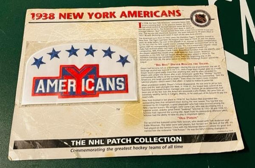 New York Americans NHL Vintage NHL Patch Collection Team Patch Highland Mint