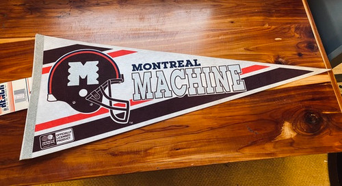 Montreal Machine WLAF Vintage Team Pennant New 11" x 29"