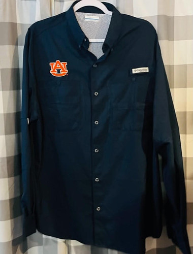 Auburn Tigers NCAA Columbia Tamiami Omni-Shade Logo Shirt Columbia Sportswear 885491260603