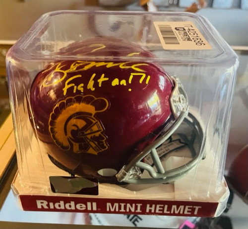 USC Trojans NCAA Tony Boselli Beckett Certified Autographed Helmet Riddell 095855318554