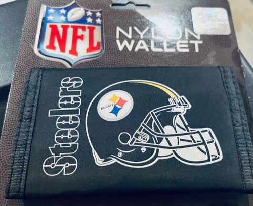 Pittsburgh Steelers NFL Nylon Tri-Fold Helmet Logo Wallet Forever Collectibles 024994994237