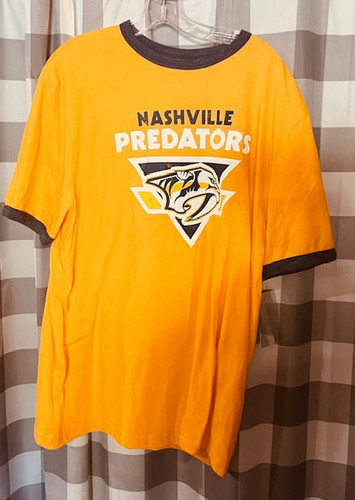 Nashville Predators NHL Authentic Team Logo Ringer T-shirt Fanatics 195135314488