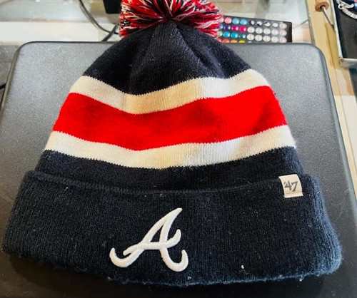 Atlanta Braves MLB 47 Brand Team Logo Knit Hat with Pom 47 Brand 195000876028