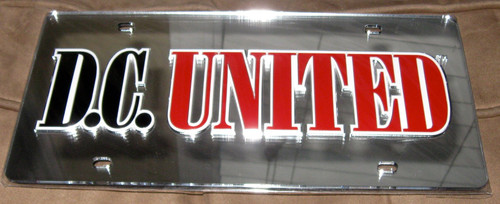 D.C. United MLS Mirrored Acrylic Inlaid Team License Plate New with Tags