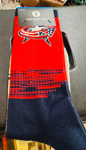 Columbus Blue Jackets NHL For Bare Feet Elevate Socks For Bare Feet 196082195397