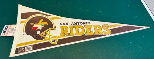 Brand New with Tags Authentic Original Vintage San Antonio Riders WLAF Authentic Vintage Team Pennant World League American Football Pennant