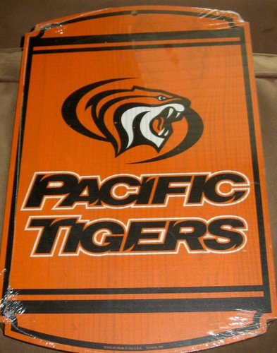 Pacific Tigers NCAA 11 x 17 Wood Tier Sign New Forever Collectibles 032085435491