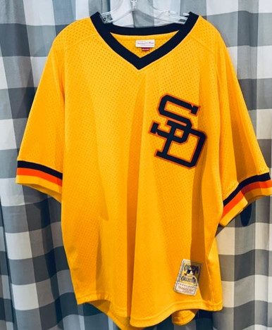 Men's San Diego Padres Tony Gwynn Mitchell & Ness Gold 1982 Authentic  Cooperstown Collection Mesh Batting Practice Jersey