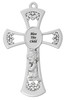 6" Pewter Baby Wall Cross